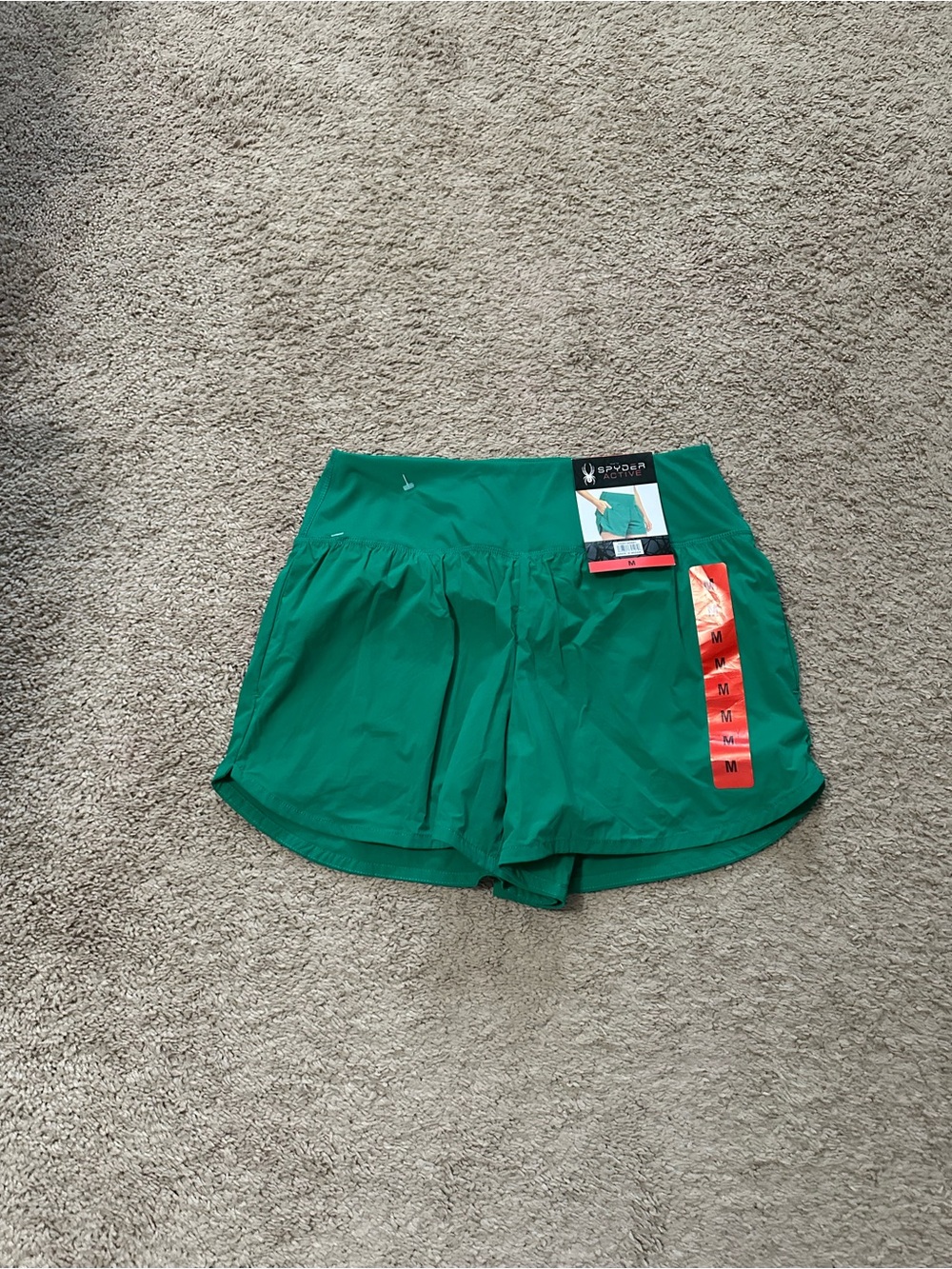 Spyder Women's Kelly Green Woven Athletic Shorts Size M